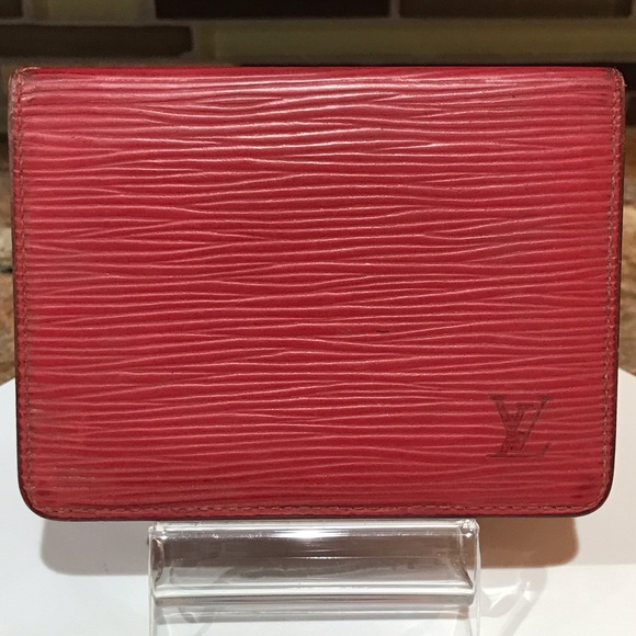 Louis Vuitton Red Epi Card/ID Holder Wallet ππ₯β€οΈ - Picture 5 of 17